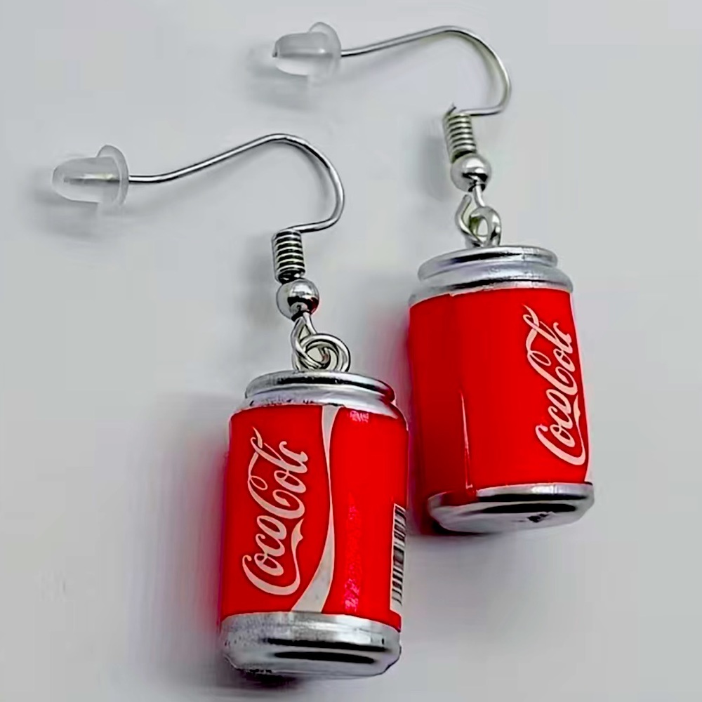 NWT Coca Cola earrings